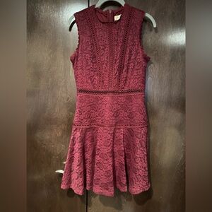 Altar’d State Burgundy Lace Sleeveless Dress